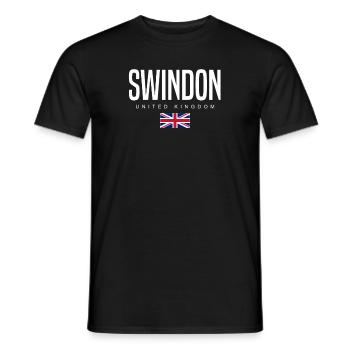 Swindon England Großbritannien - Männer T-Shirt - Schwarz - Vorne - AI Model Male 178 light (178cm)