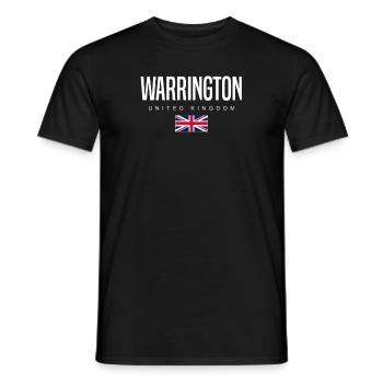 Warrington England Großbritannien - Männer T-Shirt - Schwarz - Vorne - AI Model Male 178 light (178cm)