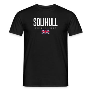 Solihull, Angleterre, Royaume-Uni - T-shirt homme - noir - Devant - AI Model Male 178 light (178cm)