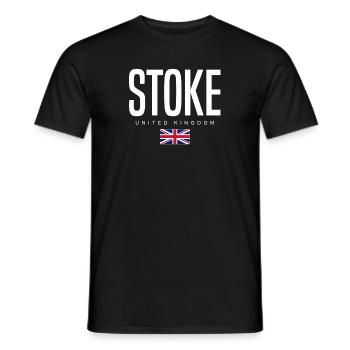 Stoke England Großbritannien - Männer T-Shirt - Schwarz - Vorne - AI Model Male 178 light (178cm)