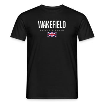 Wakefield, Angleterre, Royaume-Uni - T-shirt homme - noir - Devant - AI Model Male 178 light (178cm)