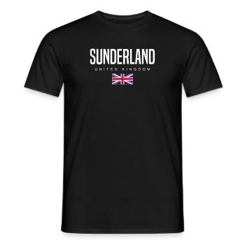 Sunderland England Großbritannien - Männer T-Shirt - Schwarz - Vorne - AI Model Male 178 light (178cm)