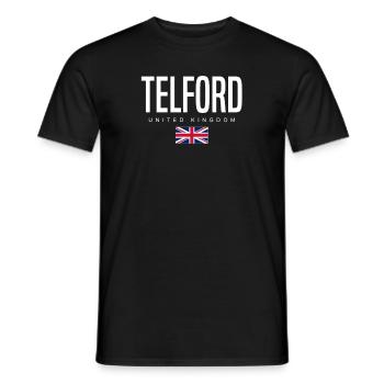 Telford England Großbritannien - Männer T-Shirt - Schwarz - Vorne - AI Model Male 178 light (178cm)