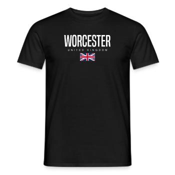 Worcester, Angleterre, Royaume-Uni - T-shirt homme - noir - Devant - AI Model Male 178 light (178cm)