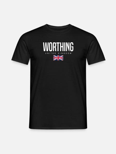 Worthing, Angleterre, Royaume-Uni - T-shirt homme - noir
