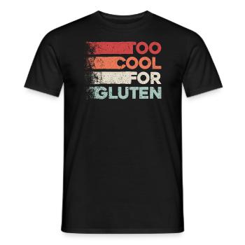 Trop cool pour le gluten - Funny Celiac Design - T-shirt homme - noir - Devant - AI Model Male 178 light (178cm)