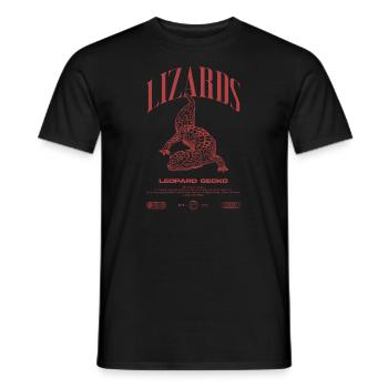 Leopard Gecko Moderne Reptilienwärter Streetwear - Männer T-Shirt - Schwarz - Vorne - AI Model Male 178 light (178cm)
