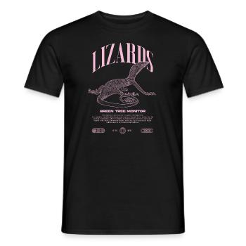 Moniteur d’arbre vert Streetwear gardien de lézard - T-shirt homme - noir - Devant - AI Model Male 178 light (178cm)