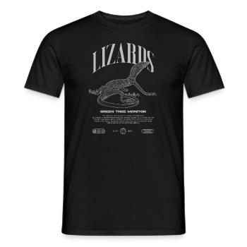 Moniteur d’arbre vert Streetwear gardien de lézard - T-shirt homme - noir - Devant - AI Model Male 178 light (178cm)