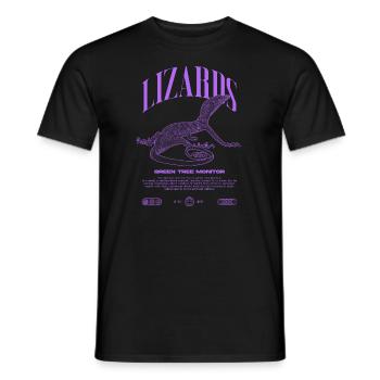 Moniteur d’arbre vert Streetwear gardien de lézard - T-shirt homme - noir - Devant - AI Model Male 178 light (178cm)
