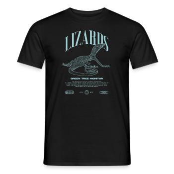 Moniteur d’arbre vert Streetwear gardien de lézard - T-shirt homme - noir - Devant - AI Model Male 178 light (178cm)