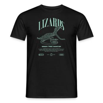 Moniteur d’arbre vert Streetwear gardien de lézard - T-shirt homme - noir - Devant - AI Model Male 178 light (178cm)
