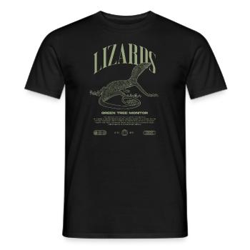 Moniteur d’arbre vert Streetwear gardien de lézard - T-shirt homme - noir - Devant - AI Model Male 178 light (178cm)