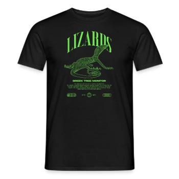 Moniteur d’arbre vert Streetwear gardien de lézard - T-shirt homme - noir - Devant - AI Model Male 178 light (178cm)