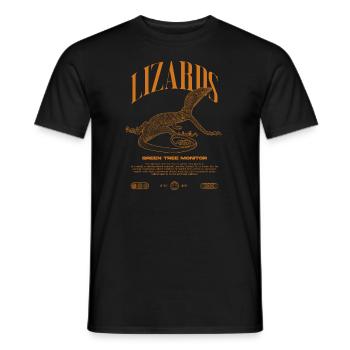 Moniteur d’arbre vert Streetwear gardien de lézard - T-shirt homme - noir - Devant - AI Model Male 178 light (178cm)