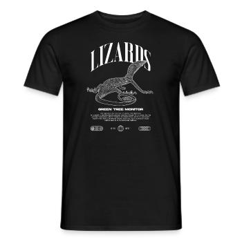 Moniteur d’arbre vert Streetwear gardien de lézard - T-shirt homme - noir - Devant - AI Model Male 178 light (178cm)