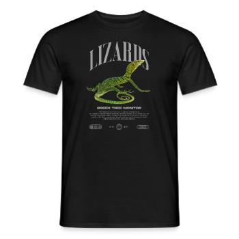 Moniteur d’arbre vert Streetwear gardien de lézard - T-shirt homme - noir - Devant - AI Model Male 178 light (178cm)