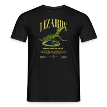 Moniteur d’arbre vert Streetwear gardien de lézard - T-shirt homme - noir - Devant - AI Model Male 178 light (178cm)