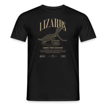 Moniteur d’arbre vert Streetwear gardien de lézard - T-shirt homme - noir - Devant - AI Model Male 178 light (178cm)