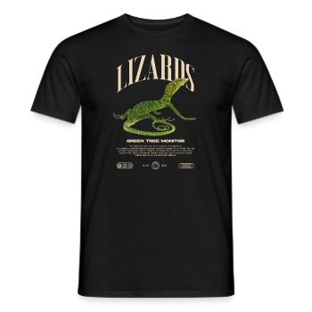 Moniteur d’arbre vert Streetwear gardien de lézard - T-shirt homme - noir - Devant - AI Model Male 178 light (178cm)