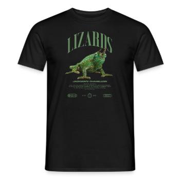 Jackson's Chameleon Streetwear Lizard Keeper - Men's T-Shirt - black - Front - AI Model Male 178 light (178cm)