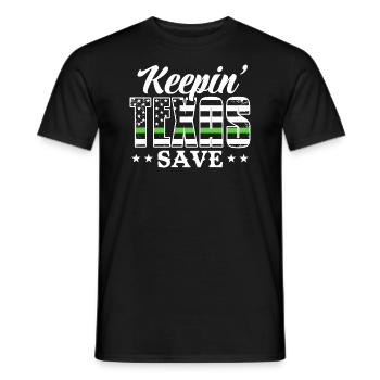Keepin' Texas Save Patriotic Border Patrol Law - Men's T-Shirt - black - Front - AI Model Male 178 light (178cm)