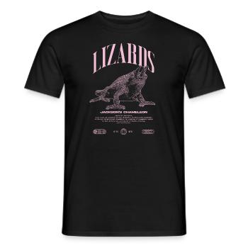 Jackson's Chameleon Streetwear Lizard Keeper - Men's T-Shirt - black - Front - AI Model Male 178 light (178cm)