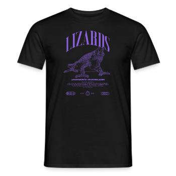 Jackson's Chameleon Streetwear Lizard Keeper - Men's T-Shirt - black - Front - AI Model Male 178 light (178cm)