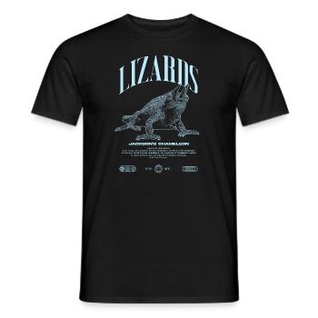 Jackson's Chameleon Streetwear Lizard Keeper - Men's T-Shirt - black - Front - AI Model Male 178 light (178cm)