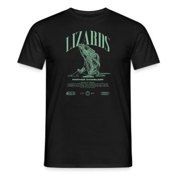 Panther Caméléon Streetwear Lézard Keeper - T-shirt homme - noir - Devant - AI Model Male 178 light (178cm)