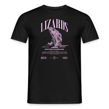 Panther Caméléon Streetwear Lézard Keeper - T-shirt homme - noir - Devant - AI Model Male 178 light (178cm)