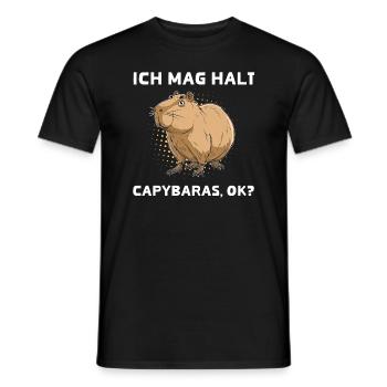 Ich Mag Halt Capybaras Ok? - Männer T-Shirt - Schwarz - Vorne - AI Model Male 178 light (178cm)
