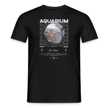 Discus Cichlid Fish Keeper Streetwear moderne - T-shirt homme - noir - Devant - AI Model Male 178 light (178cm)