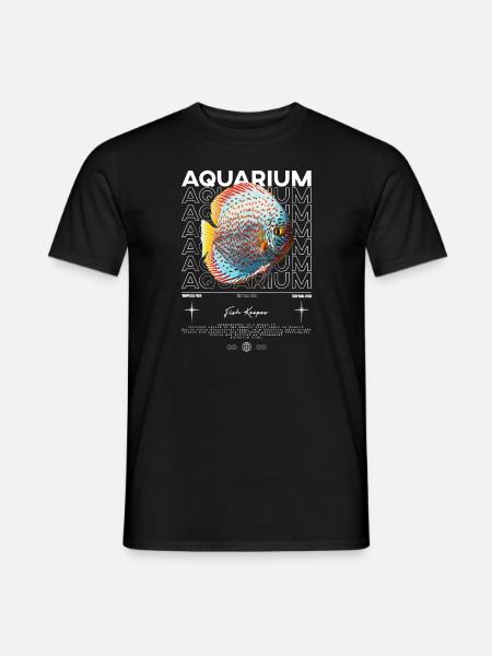 Discus Cichlid Fish Keeper Modern Streetwear - Männer T-Shirt - Schwarz