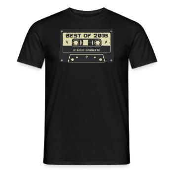 Retro Kassette 2018 vintage 2018 Geburtstag 2018 - Männer T-Shirt - Schwarz - Vorne - AI Model Male 178 light (178cm)