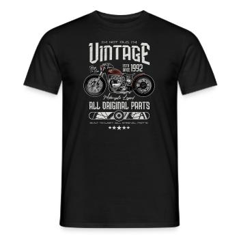 Moto Vintage Motatard Moto Anniversaire 1992 - T-shirt homme - noir - Devant - AI Model Male 178 light (178cm)