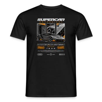 Supersportwagen-Enthusiast Autogeburtstag geboren 1930 - Männer T-Shirt - Schwarz - Vorne - AI Model Male 178 light (178cm)
