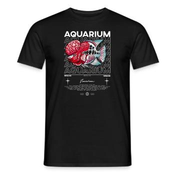 Flowerhorn Cichlid Monster Fish Keeper Streetwear - Männer T-Shirt - Schwarz - Vorne - AI Model Male 178 light (178cm)