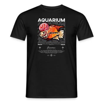 Flowerhorn Cichlid Monster Fish Keeper Streetwear - Männer T-Shirt - Schwarz - Vorne - AI Model Male 178 light (178cm)