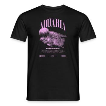 Flowerhorn Cichlid Fish Keeper Streetwear - Männer T-Shirt - Schwarz - Vorne - AI Model Male 178 light (178cm)