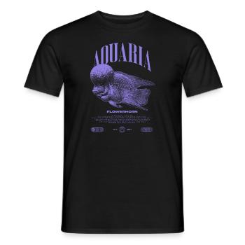 Flowerhorn Cichlid Fish Keeper Streetwear - Männer T-Shirt - Schwarz - Vorne - AI Model Male 178 light (178cm)