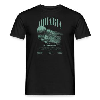 Flowerhorn Cichlid Fish Keeper Streetwear - Männer T-Shirt - Schwarz - Vorne - AI Model Male 178 light (178cm)
