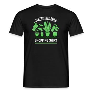 Zimmerpflanzen Offizielles Pflanzen Shopping - Männer T-Shirt - Schwarz - Vorne - AI Model Male 178 light (178cm)