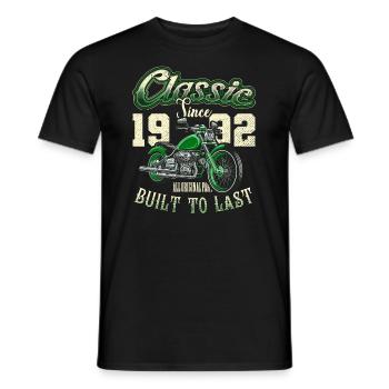 Moto Motards Moto Anniversaire Né en 1992 - T-shirt homme - noir - Devant - AI Model Male 178 light (178cm)