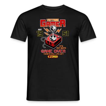 Vintage Gamer seit 1951 Lustiges Geburtstagsspiel - Männer T-Shirt - Schwarz - Vorne - AI Model Male 178 light (178cm)