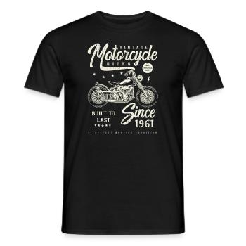 Moto Vintage Motards Moto Anniversaire 1961 - T-shirt homme - noir - Devant - AI Model Male 178 light (178cm)