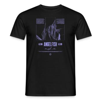 Altum Kaiserfisch Buntbarsch Aquarium Fischhalter - Männer T-Shirt - Schwarz - Vorne - AI Model Male 178 light (178cm)