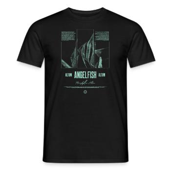 Altum Kaiserfisch Buntbarsch Aquarium Fischhalter - Männer T-Shirt - Schwarz - Vorne - AI Model Male 178 light (178cm)
