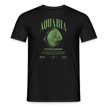 Discus Cichlidé Fish Keeper Moderne Streetwear - T-shirt homme - noir - Devant - AI Model Male 178 light (178cm)