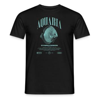 Diskus Cichlid Fish Keeper Moderne Streetwear - Männer T-Shirt - Schwarz - Vorne - AI Model Male 178 light (178cm)